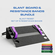 Slant board & Resistance Bands Kit for Knee Strength & Mobility