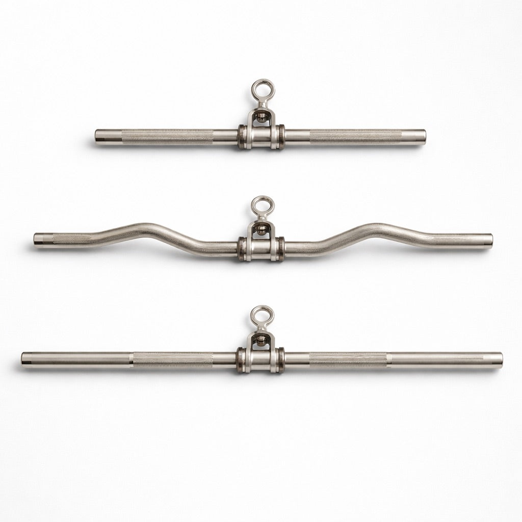 Triple Cable Attachment Pack | EZ Curl Bar Tricep Bar & Straight Bar