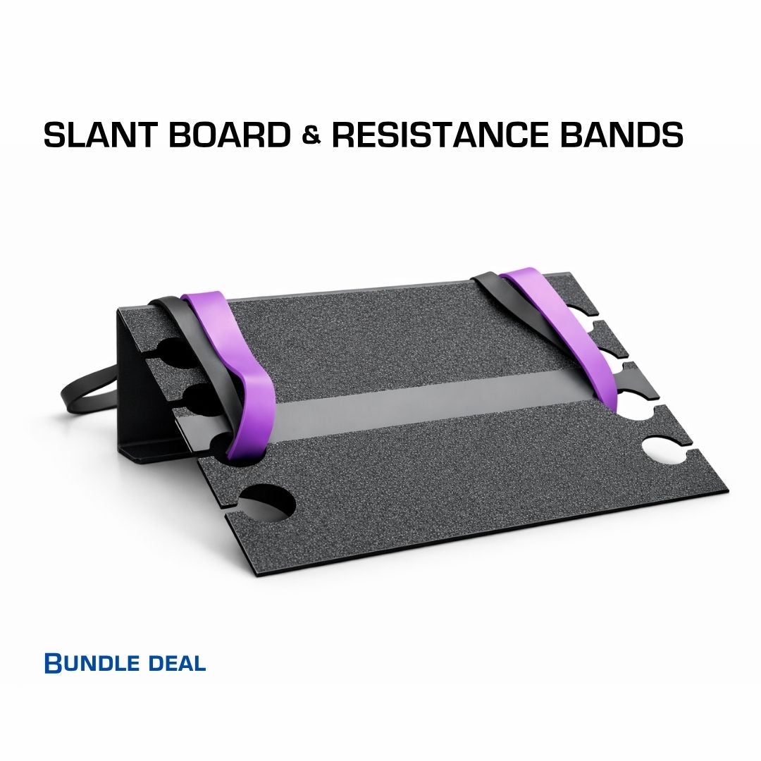 Slant board & Resistance Bands Kit for Knee Strength & Mobility