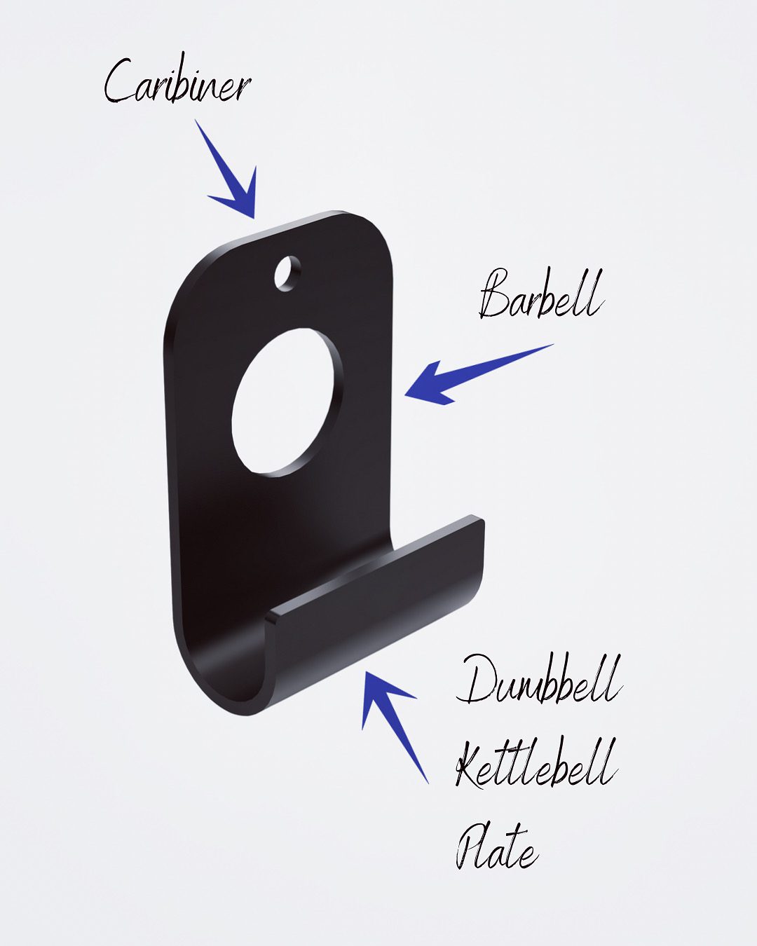 Hook Quick-Load Dumbbell and Kettlebell Weight Hooks